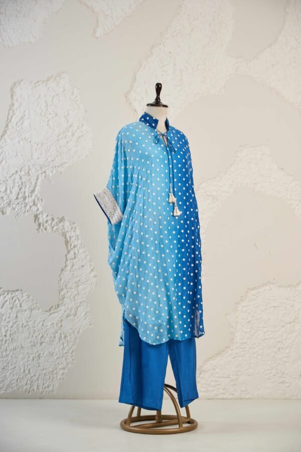 DANK SHOOT0048 Ombre Blue Cowl Kurta with Pants