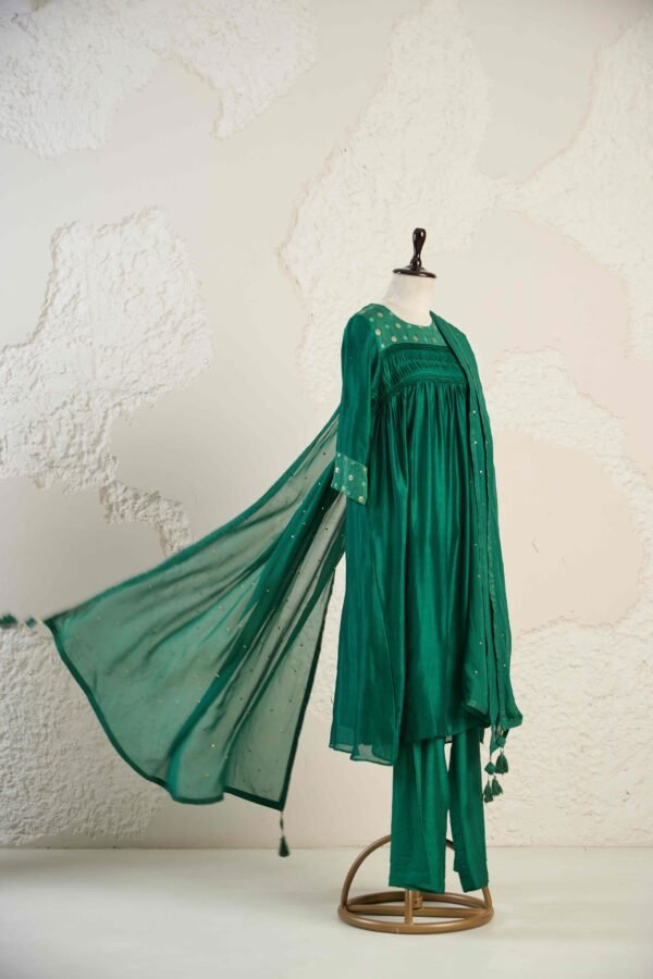 DANK SHOOT0106 Emerald Embellished Yoke Kurta Set