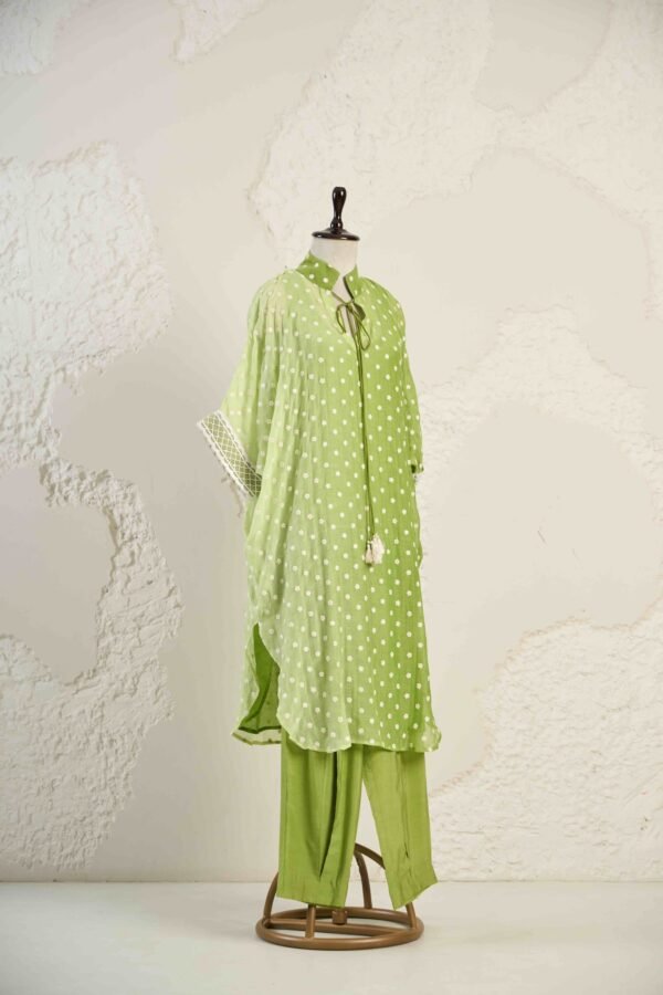 DANK SHOOT0135 Ombre Green Cowl Kurta with Pants